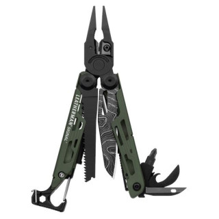 Cuchillo multiuso Leatherman Signal Green Topo negro/verde černá+zelená