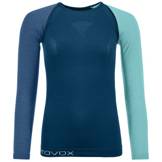 Camiseta de mujer Ortovox 120 Comp Light Long Sleeve W azul petrol blue