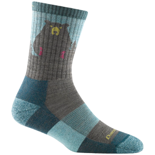 Calcetines de mujer Darn Tough Bear Town Micro Crew Lightweight With Cushion azul aqua