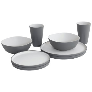 Vajilla Outwell Gala 2 Person Dinner Set gris Grey Mist