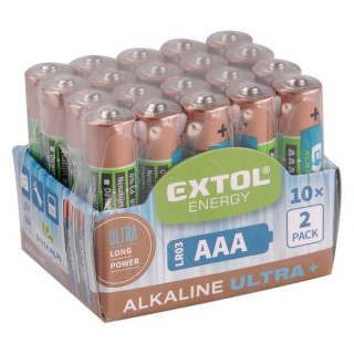 Batería(s) Extol Baterie alkalické AAA Light 20