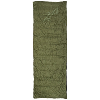 Saco de dormir de plumón Warmpeace Quilt 300 verde oscuro CallaGreen/Black