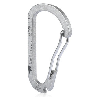 Mosquetón Keith Titanium Titanium Carabiner gris