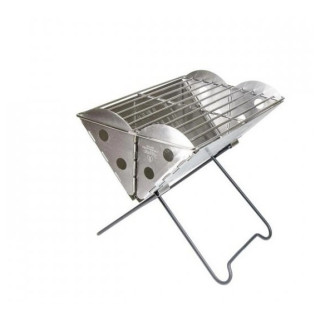 Barbacoa plegable UCO MINI Flatpack Grill & Firepit 23 x 20 cm plata