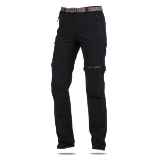 Pantalones de mujer Trimm Timera 2v1 negro grafit black