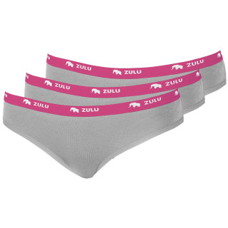 Bragas de mujer Zulu Bambus 210 Comfort 3-pack gris/violeta grey/magenta