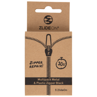 Cremallera de recambio ZlideOn Multipack Metal & Plastic Zipper negro