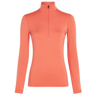 Camiseta de mujer Icebreaker W Mer Core Heavyweight LS Half Z naranja Tang