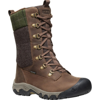 Botas de invierno para mujer Keen Greta Tall Boot Wp Women marrón dark earth/green plaid