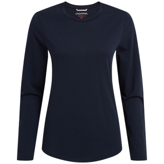 Camiseta de mujer Craghoppers NosiLife Akona Long Sleeved Top azul oscuro Blue Navy