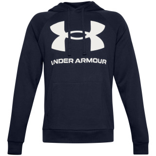 Sudadera de hombre Under Armour Rival Fleece Big Logo HD (22) azul oscuro Midnight Navy/Onyx White