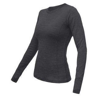 Camiseta funcional de mujer Sensor Merino Bold dl.rukáv gris oscuro Anthracite Gray