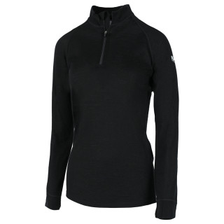 Camiseta de mujer Zulu Merino 180 Zip Long negro Black