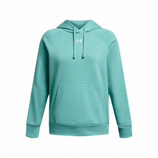 Sudadera de mujer Under Armour Rival Fleece Hoodie azul claro RadialTurquoise/White