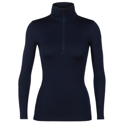 Camiseta de mujer Icebreaker W 260 Tech Ls Half Zip 2021 azul oscuro MidnightNavy