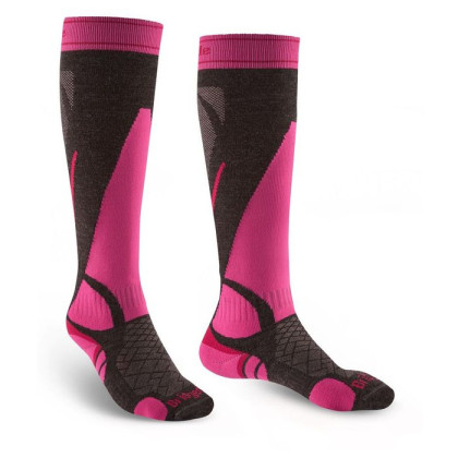 Medias de mujer Bridgedale Ski Lightweight Women's gris/rosa graphite/pink/388