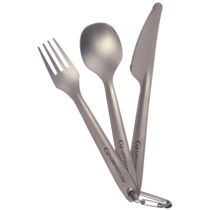 Cubierto LifeVenture Superlight Titanium Cutlery Set