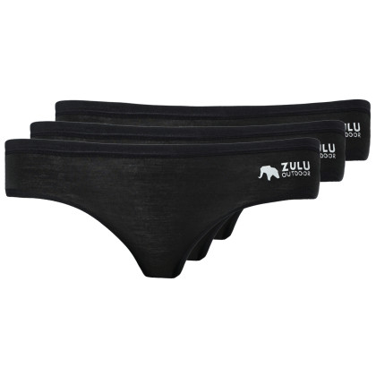 Bragas brasileñas de mujer Zulu Bambus 210 3-pack negro Black