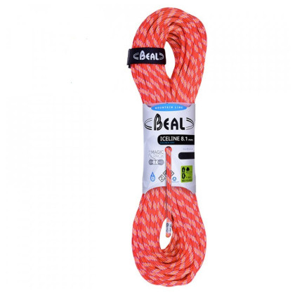 Cuerda de escalada Beal Ice Line 8,1 mm (60 m) naranja orange