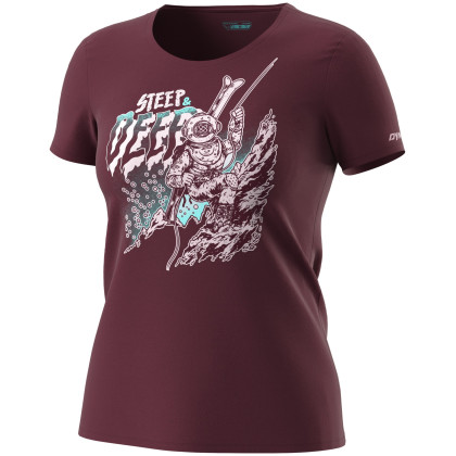 Camiseta de mujer Dynafit 24/7 Artist Series Cotton T-Shirt Women burdeos Violet