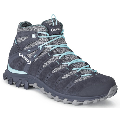 Calzado de mujer Aku Alterra Lite Mid Ws GTX gris/azul Anthracite/LightBlue