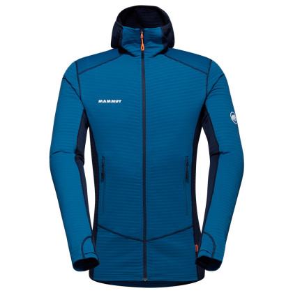 Sudadera funcional de hombre Mammut Taiss Light ML Hooded Jacket Men azul/ azul claro deep ice - marine 50554