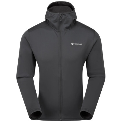 Sudadera funcional de hombre Montane Fury Lite Hoodie gris MIDNIGHT GREY