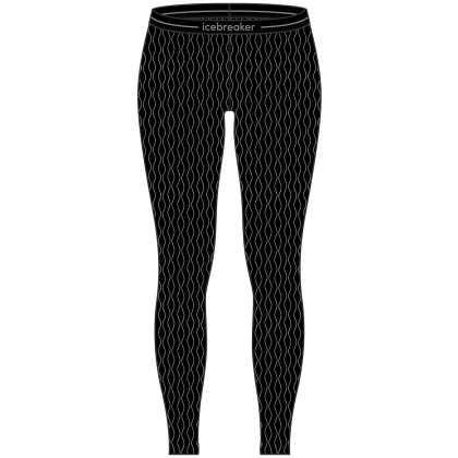 Calzoncillos funcionales de mujer Icebreaker W Mer 260 Vertex Leggings On-Piste negro/blanco Black/Snow/J