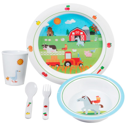 Vajilla infantil Brunner Farm 3+ blanco