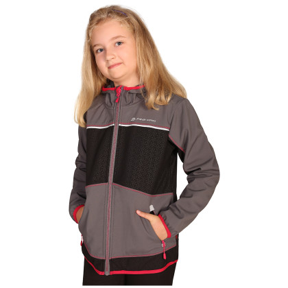 Chaqueta softshell para niños Alpine Pro Stormo 2 gris/rosa