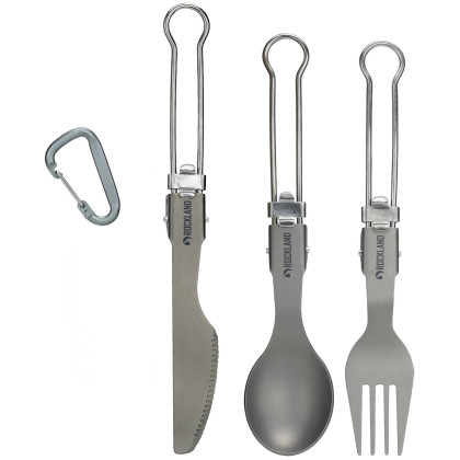 Juego de cubiertos Rockland Titanium Tools gris grey