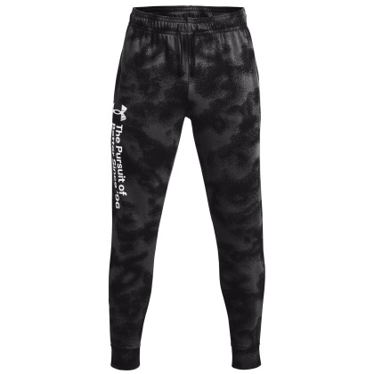 Pantalones de chándal para hombre Under Armour Rival Terry Novelty Jgr negro Black / Jet Gray / Onyx White