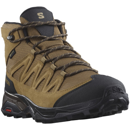 Calzado de hombre Salomon X Ward Leather Mid Gore-Tex marrón Kangaro / Black / Dull Gold