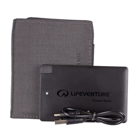 Cartera LifeVenture Rfid Charger Wallet with power gris Grey