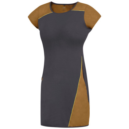 Vestido Direct Alpine Flowy Lady negro anthracite/caramel