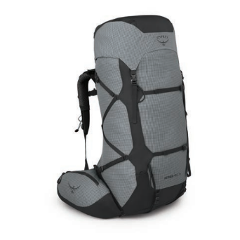 Mochila de senderismo Osprey Aether Pro 75 gris silver lining