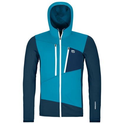 Sudadera de hombre Ortovox Fleece Grid Hoody M azul mountain blue