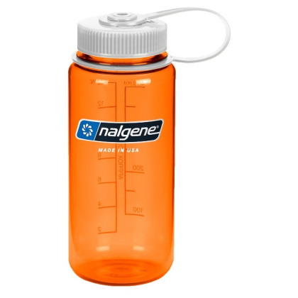 Botella Nalgene Wide Mouth 0,5l blanco/naranja Orange/White