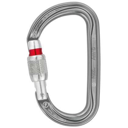 Mosquetón Petzl AmD Screw-Lock plata