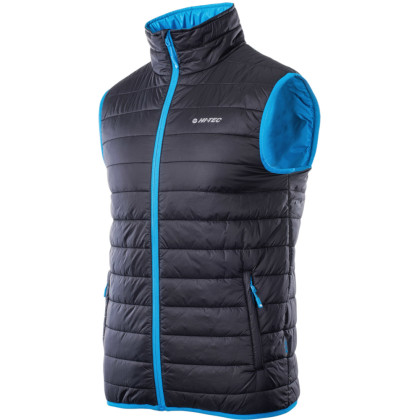 Chaleco de hombre Hi-Tec Solner negro Black/DivaBlue