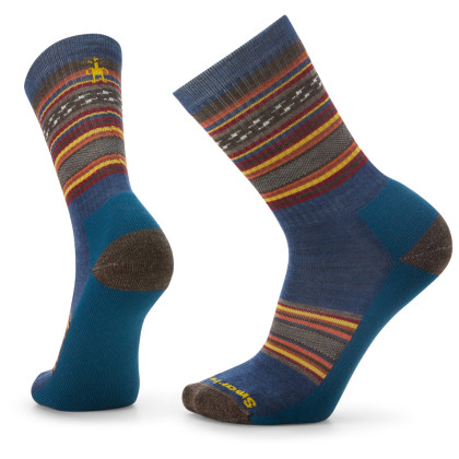 Calcetines Smartwool Everyday Regarita Crew Socks azul/amarillo alpine blue