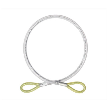 Eslinga de anclaje Singing Rock Steel Lanyard "I" 100 cm plata/amarillo