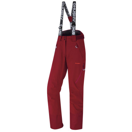 Pantalones de mujer Husky Mitaly L rojo bordo