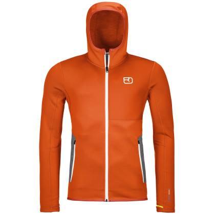 Sudadera de hombre Ortovox Fleece Hoody M naranja hot orange