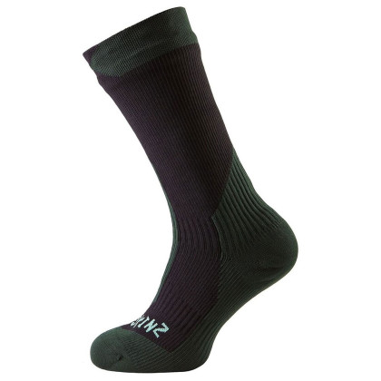 Calcetines impermeables SealSkinz Trekking Thick Mid negro Black/RacingGreen