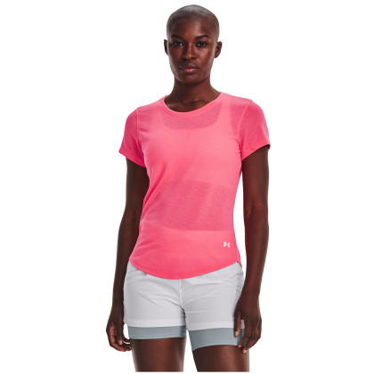 Camiseta de mujer Under Armour Streaker SS rosa Pink Shock / Pink Shock / Reflective