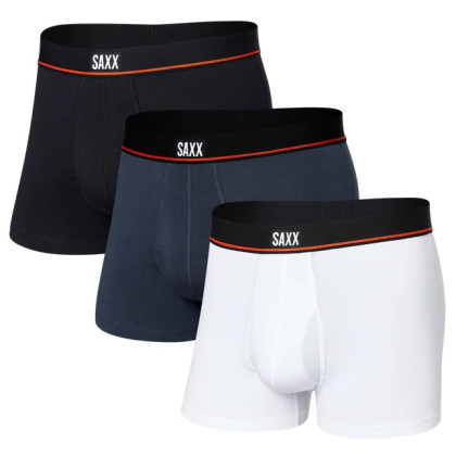 Calzoncillos bóxer para hombre Saxx Non-Stop Stretch Cotton Trunk 3Pk negro/blanco black/deep navy/white