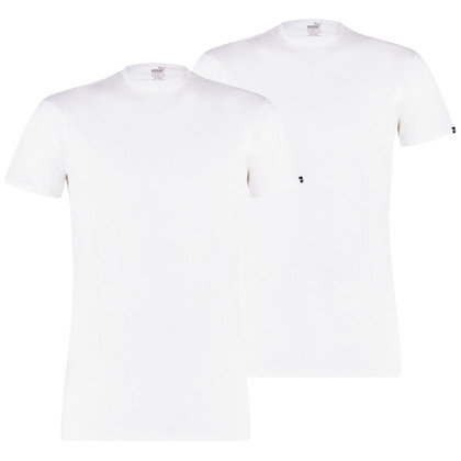 Camiseta térmica de hombre Puma Basic 2P Crew Tee blanco White