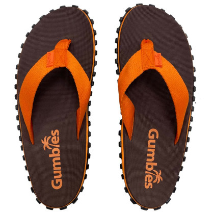 Chanclas de mujer Gumbies Duckbill Brown & Orange naranja