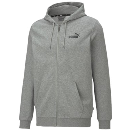 Sudadera de hombre Puma ESS Small Logo FZ Hoodie TR gris/blanco gray